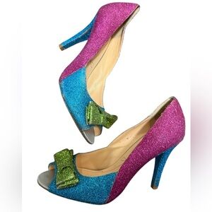 Pour La Victoire size 10 GUC some missing sparkles see pics- ultra glittery